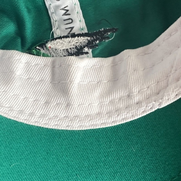 Mens Platinum Series Green & White Adjustable Cap with Indian Logo - Picture 8 of 10